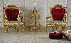 Haute qualité Roma luxe salon canapé ensemble luxe sculpté à la main en bois d'acajou pour salon polyvalent meubles d'intérieur - Product Image 4