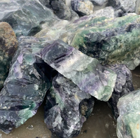Vente en gros directe d'usine de pierres de fluorite naturelle |   Diffuseur d'aromathérapie décoratif en pierre, forme de particules irrégulières, emballage personnalisé