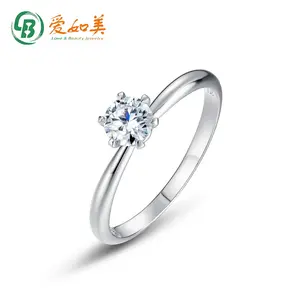 Atacado VVS1 0.5ct 1.0ct 925 Sterling Silver D Cor Moissanite Casamento Do Vintage Diamante Anéis De Noivado para As Mulheres