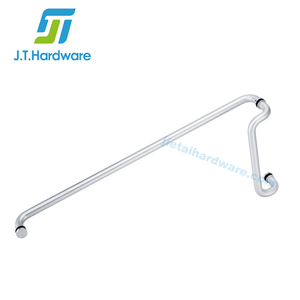 מוצק אלומיניום מסחרי צר מדרגות דלת Pulles לדחוף בר ולמשוך ידית סט - Product Image 5