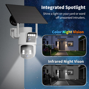 새로운 디자인 360도 배터리 태양광 <span class=keywords><strong>CCTV</strong></span> 카메라 듀얼 렌즈 4G 태양광 카메라 Ubox Pro H.265 AI 감지 기능 탑재 - Product Image 3