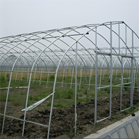 Kit de serre en acier galvanisé à simple travée avec film PE, 8x30m, structure de culture commerciale pour légumes, montage facile