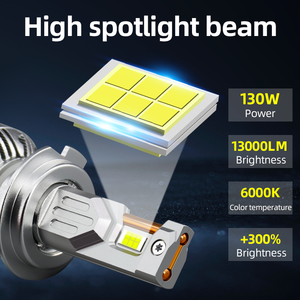 Tốt nhất người bán 130W tự động xe ánh sáng LED 24V 6000K Trắng Hệ thống chiếu sáng cao/thấp chùm CANBUS tương thích 9005 9006 H1 H7 đèn pha H4 - Product Image 4