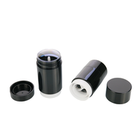 Tube vide noir 15g 30g 50g 75g pour emballage cosmétique, baume à lèvres, déodorant, parfum solide, crème, en plastique, à mécanisme rotatif
