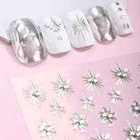 Autocollants 3D pour ongles adhésifs personnalisés, feuilles fraîches, fleurs d'herbe, décalcomanies de vernis à ongles en plastique pour bricolage, 10 pièces/sac d'opp