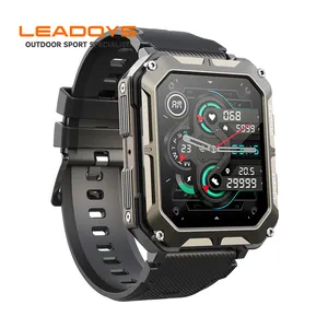 2024 Schlussverkauf C20Pro Privatmodell Smart Watch BT Anruf Herzfrequenz IP68 wasserdicht für draußen robuste Smart Watch für Herren