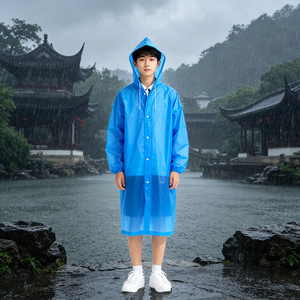 Impermeable Reutilizable de PEVA para Adultos, con Capucha, Plegable, Ligero, Moderno, para Senderismo, Camping y Actividades al Aire Libre - Product Image 5