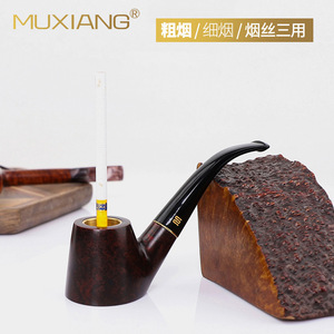 Wooden Smoking Pipe Bent Type Handmade Solid Wood Tobacco Pipe For Personal Gift - Product Image 3