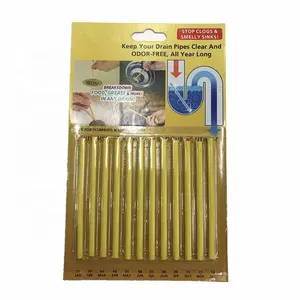 12 pcs/bag Pipeline Cozinha WC Banheira Descontaminação Rod Sticks Limpeza De Esgoto E Desodorizador Limpeza Doméstica Unscented