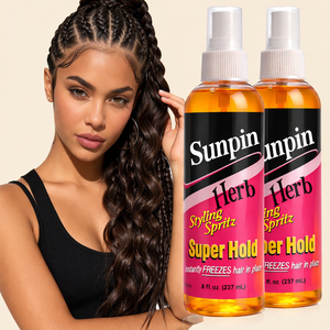 <b>Afro</b> Hair Organic Vegan Styling Spritz Medium Hold Spray Braids <b>Wigs</b> Edge Control No Flaking Fast Dry Professional Salon Product - Product Image 1