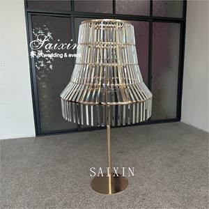 سايكسين تخصيص فريدة من نوعها حبات الكريستال الكبيرة حامل ذهبي لتزيين طاولة الزفاف - Product Image 3