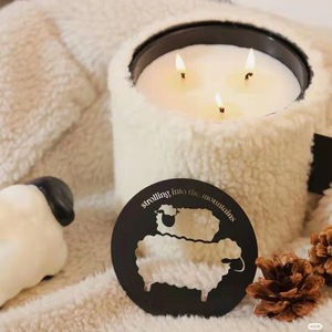 Couvre-bouteille parfumé en laine d'agneau, style coréen, idéal pour Instagram, couvre-bougie parfumée, couvre-gobelet parfumé créatif haut de gamme - Product Image 1