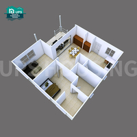 Maisons modulaires préfabriquées modernes à toit en pente, 1 chambre, matériaux écologiques, design de luxe pour une vie confortable, préfabriquées de haute qualité