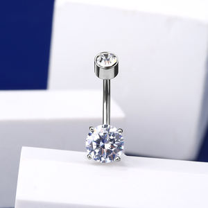 TOPOSH 2025 yeni tasarım eklemek Charm göbek yüzük gerçek elmas göbek göbek piercingi moda takı delinme göbek halkası - Product Image 6