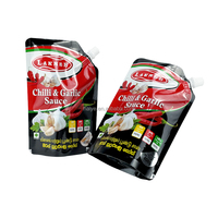 Pochette Doypack en aluminium de 250 ml pour sauce tomate, avec bec verseur, pour remplissage à chaud et stérilisation, de la marque Haiye Packaging