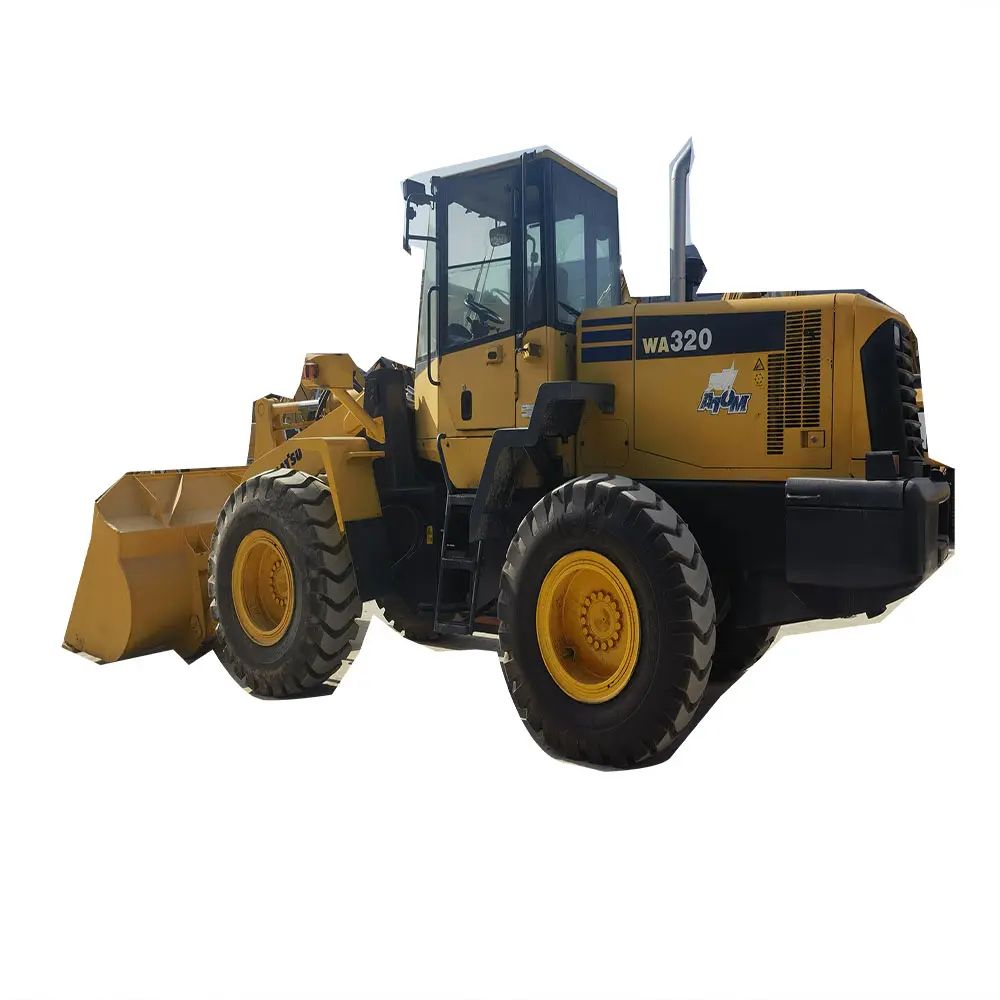 رافعة وعجلات مستعملة يابانية رافعة وعجلات أمامية للتعدين Komatsu WA320-5 سعر رافعة وعجلات