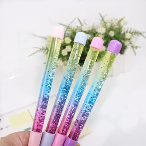 Korea Stationery School Supplies Fairy Stick Rainbow Pen Liquid Floating Glitter Ball Point Pens For Girls