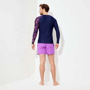 Wholesale Men Sporty Rashguard Quick Dry <b>Surf</b> UV Protection Clothing Regular Fit Beach Shirt Sleeveless Solid Pattern - Product Image 2