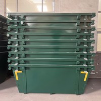 Conteneur à déchets en métal, bac à ordures, bac de recyclage