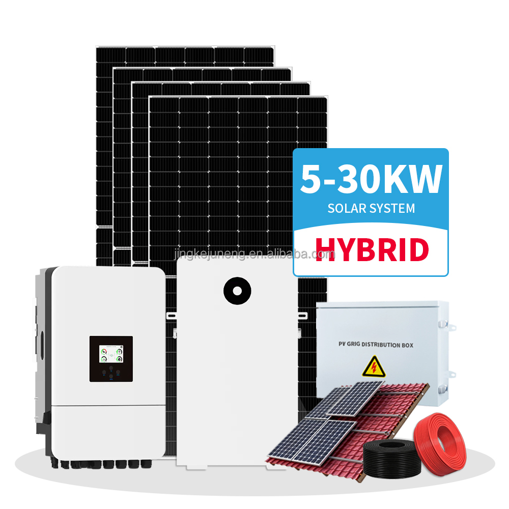 5kw 10kw 12kw 15kw 20kw 25kw 30kw Complete Off-grid/hybrid-grid Home Solar System For EU/US With Lithium Battery Energy Storage · image 1