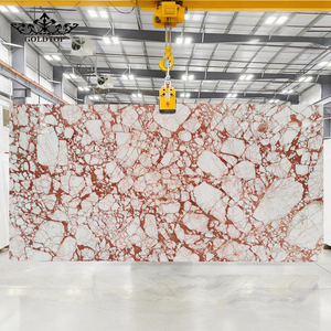 Mármol Rojo Italiano Pulido de Lujo GOLDTOP, Piedra Carmesí Bvlgari para Interiores de Boutique Exclusivos y Diseños de Columnas Impresionantes - Product Image 6