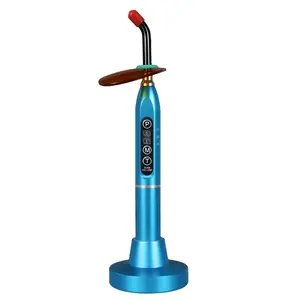 Dental Curing Light Cure Aluminium Blue Wireless Rechargeable Led Dental Curing Light