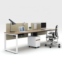 Surface de travail extra large de style moderne Bureau d'ordinateur pour deux personnes