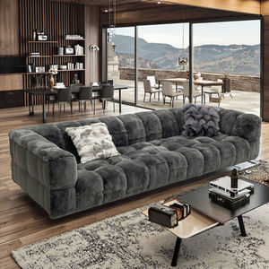 मूल डिजाइन लक्जरी सोफे शीर्ष-अनाज फर चमड़े के साथ उच्च-लचीलापन फोम के साथ रूसी लार्च लकड़ी फ्रेम समकालीन शैली - Product Image 3