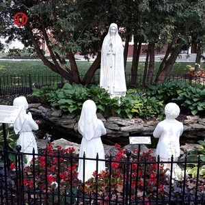 Statue <span class=keywords><strong>de</strong></span> l'Ange <span class=keywords><strong>de</strong></span> la Paix <span class=keywords><strong>de</strong></span> Fatima en marbre grandeur nature pour jardin extérieur - Product Image 1