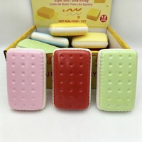Jouet anti-stress souple en PU en forme de pain au beurre, à remontée lente, à presser