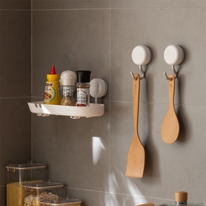 Gancio <span class=keywords><strong>appendiabiti</strong></span> da parete <span class=keywords><strong>a</strong></span> ventosa in plastica ecologica <span class=keywords><strong>a</strong></span> 2 pezzi TAILI per bagno e cucina - Product Image 1