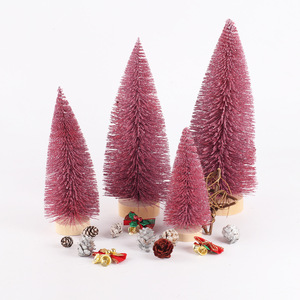 Mini Cây giáng sinh máy tính để bàn trang trí nhỏ nhân tạo Tabletop <span class=keywords><strong>Tree</strong></span> với đầy màu sắc thông kim cho kỳ nghỉ bên lễ hội trang trí nội thất - Product Image 4