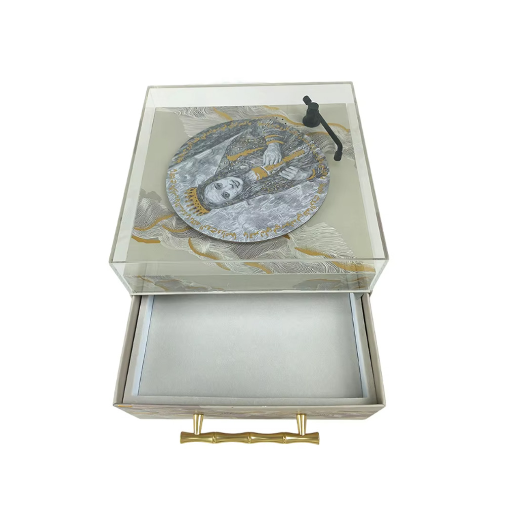 Boîte cadeau personnalisée pour platine vinyle - Style de référence 1