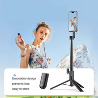 360 °   Penyangga Tripod Tongsis Ponsel Magnetik Aluminium yang Dapat Diputar untuk iPhone 17 16 15 14 13 12 Vlog Siaran Langsung