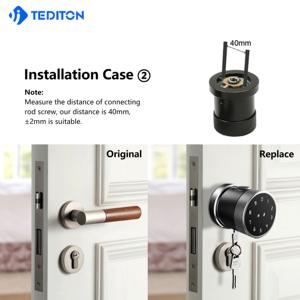 Fechadura数字锁智能锁卧室锁旋钮智能门把手锁指纹和代码 - Product Image 6