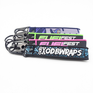 Tùy Chỉnh Logo Thương Hiệu 3D Thêu Key <span class=keywords><strong>Tag</strong></span> Tùy Chỉnh Vải Hàng Không Xe Xe Máy Tùy Chỉnh Vòng Keychain Phụ Kiện - Product Image 1