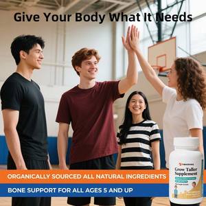Supplément d'Usine pour la Croissance Osseuse Aide à la Croissance Protège la Santé des Os Riche en Calcium Vitamine D3 Vitamine B12 Gélule pour Grandir - Product Image 4