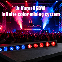 Barra de Luz LED RGBW 4 en 1 de 10x50W para Pared, Sin Parpadeo, DMX512, Luz Auxiliar de Amplio Voltaje, Iluminación para Escenarios, Conciertos y Teatro