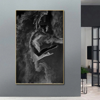 Peinture sur toile de danseuse de ballet noir et blanc, pose de ballerine élégante, affiche imprimée, image d'art murale pour la décoration intérieure