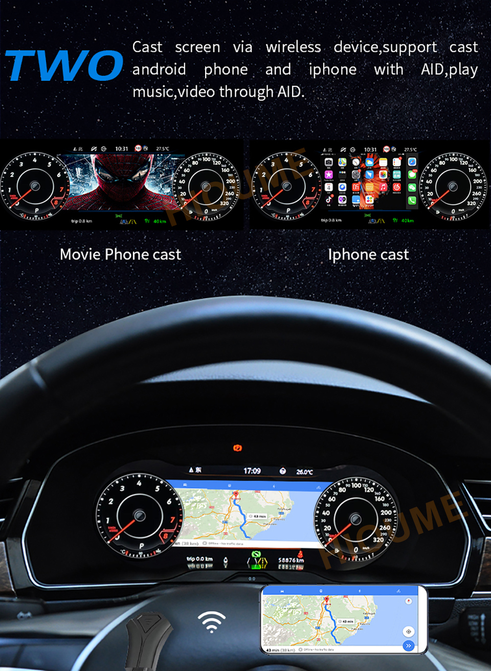 Contachilometri Digitale GPS Da 2 Pollici Per Auto - 12V/24V Con Retroilluminazione, Impermeabile IP67