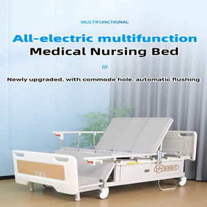 <span class=keywords><strong>Lit</strong></span> <span class=keywords><strong>d</strong></span>'<span class=keywords><strong>hôpital</strong></span> multifonctionnel pour patient âgé paralysé, avec poteau de perfusion médical, usage domestique, 8 fonctions, rinçage automatique, capacité 300 kg - Product Image 2