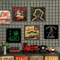 Decoración de Pared Personalizada al por Mayor, Letreros de Metal Cuadrados de 30 cm, Placas de Metal con Impresión Vintage Antigua, Póster Clásico para Publicidad