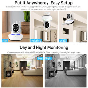 Full HD 3MP V380 Pro Moniteur pour bébé intelligent Réseau Wifi Système radio bidirectionnel Alarme vocale Image Push Digital Drone Caméra de sécurité - Product Image 5