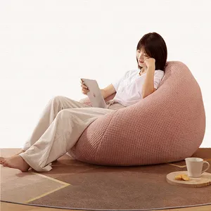 Nur Deckung!!! Lucky sac Fluffy Sitzsack Stuhl Sofas Velvet Drop Puff Cover Wohnzimmer Furry Modern Pink Soft Sitzsack Hocker