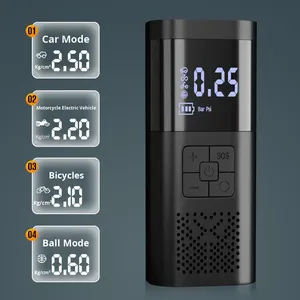Astree 12V Portable Tire Inflator Digital Display 4 Modes Auto Shutoff LED Light Compact Car Motorcycle - Product Image 1
