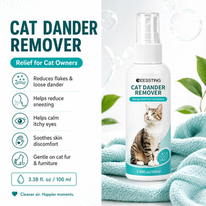 Spray Eliminador de Caspa de Gato con Extracto de Plantas Suaves, Sin Alcohol, 100 ml, Reduce el Olor de Mascotas, Suaviza el Pelo del Gato, con Logotipo Personalizado - Product Image 4
