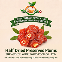 OEM Bulk Gedroogde Halve Pruimen Geconserveerde Hawthorn Zoetzure Kauwbare Premium Fruit Snack 10kg