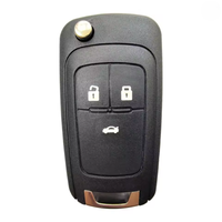 Coque de clé de voiture pliable à 3 boutons, étui de protection pour clé de véhicule Opel Chevrolet
