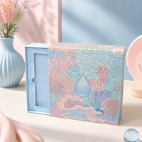 Boîte cadeau en papier sur le thème de l'océan, boîte d'emballage rigide personnalisée imprimée pour les cosmétiques et les cadeaux souvenirs