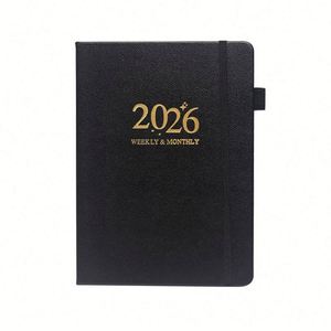 2026 Custom A5 PU Leather Journal <b>Notebook</b> Hardcover Annual <b>Diary</b> Agenda Daily - Product Image 1